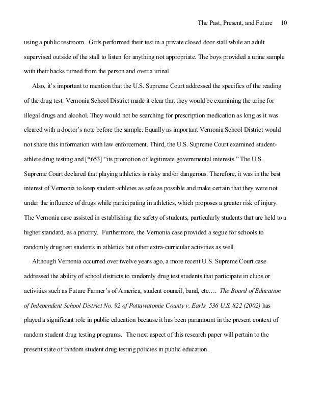 Drug essay random test