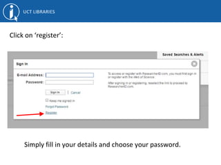 Click on ‘register’:
Simply fill in your details and choose your password.
 