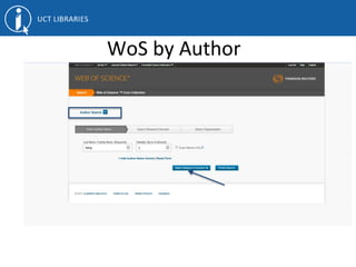 WoS by Author
 