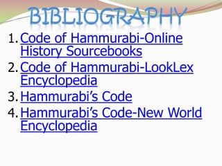 Laws: Code of Hammurabi | PPTX