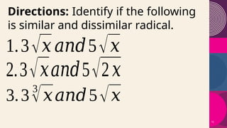 Laws-of-Radicals Examples and Activities | PPTX