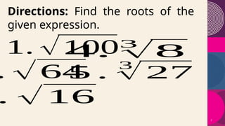Laws-of-Radicals Examples and Activities | PPTX