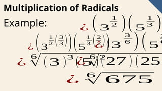 Laws-of-Radicals Examples and Activities | PPTX