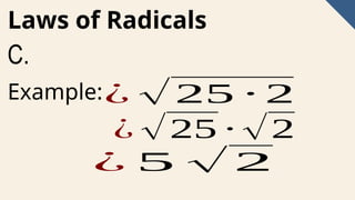 Laws-of-Radicals Examples and Activities | PPTX