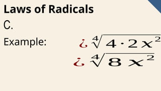 Laws-of-Radicals Examples and Activities | PPTX
