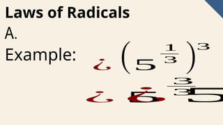 Laws-of-Radicals Examples and Activities | PPTX
