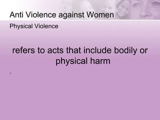 Laws against violence against women new