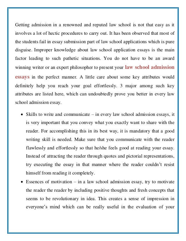 Law school admission essays service download