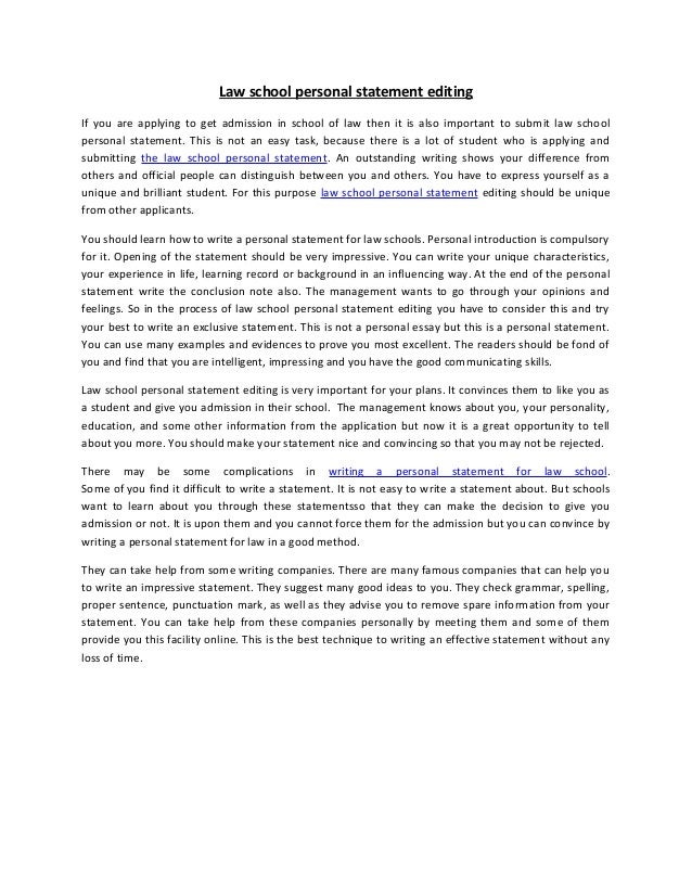 law personal statement uk