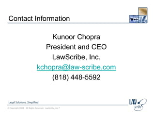 Law Scribe Corporate Profile Cs