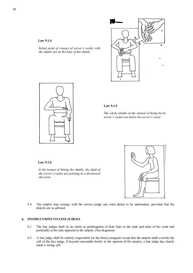 Laws of badminton bwf handbook2010