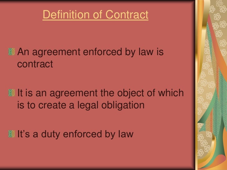 Laws of contract