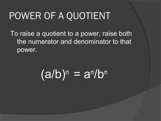 Laws of exponents | PPT
