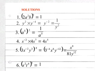 Laws of Exponents - Applying Properties of Exponents | PPT
