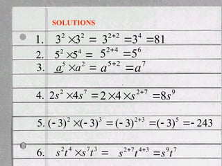 tutorial 3 - 3 tutorial chapter 2 part 2 exponents... Laws of Exponents revised.pptttttttttttttt | PPT