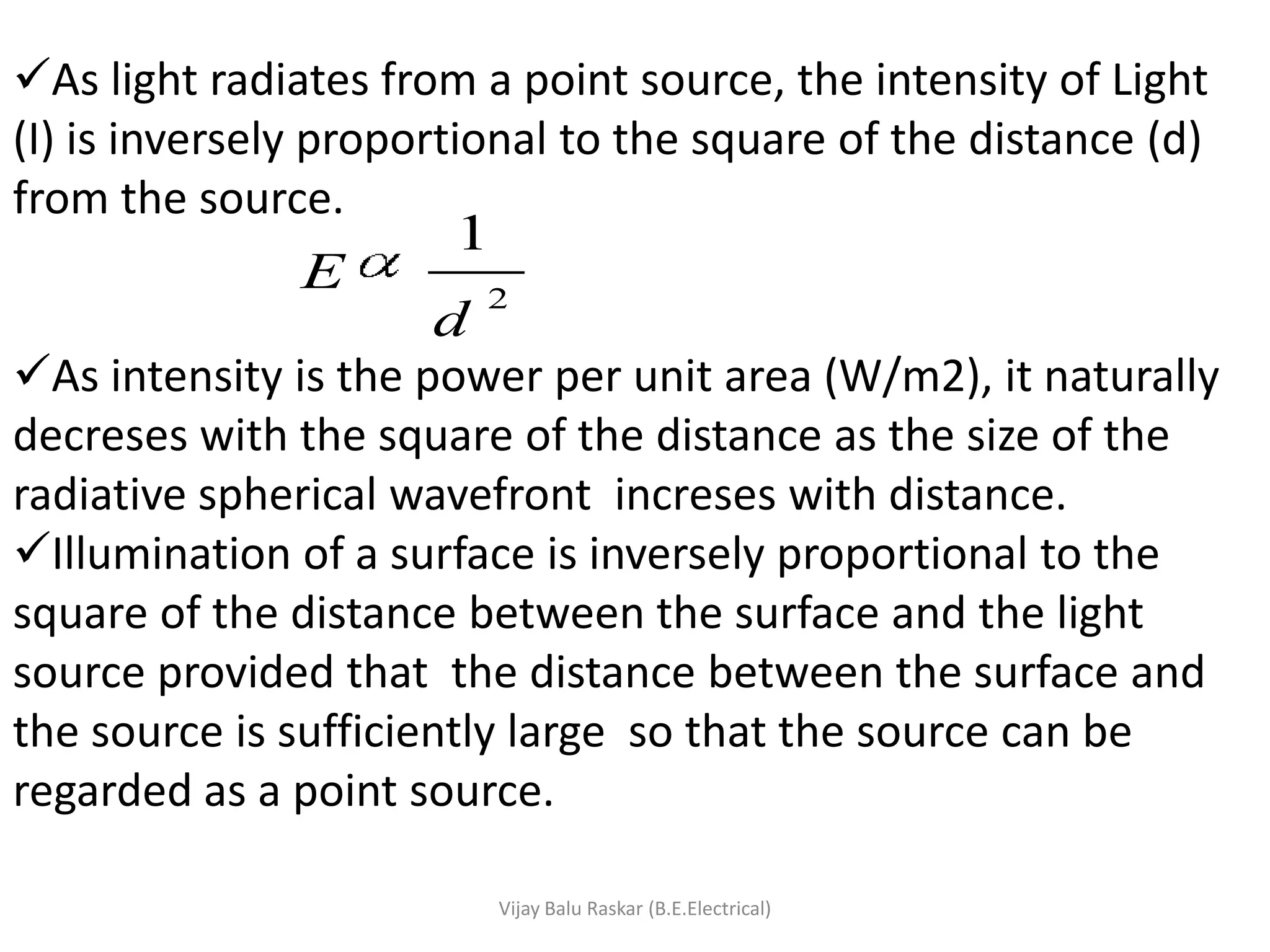 Laws of illuminations | PPSX