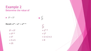 Examples Of Indices In Math Laws of indices examples | PPTX