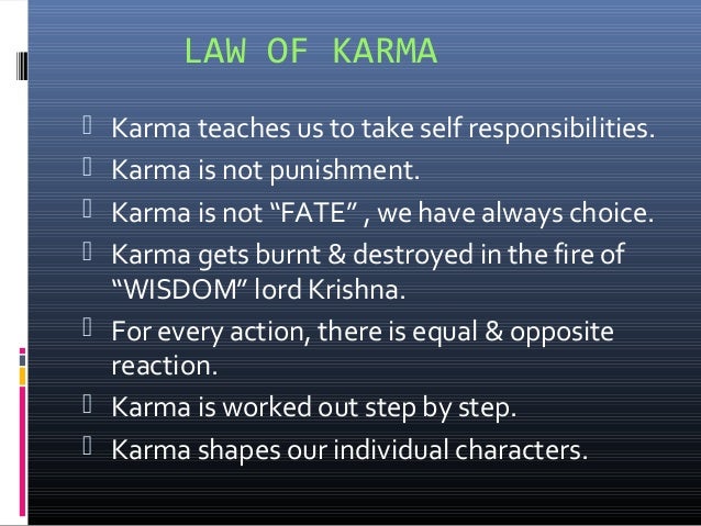 Laws of Karmas