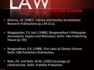 Laws of library science