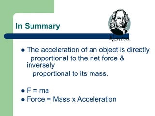 three Laws of Motion By Isaac Newton.ppt