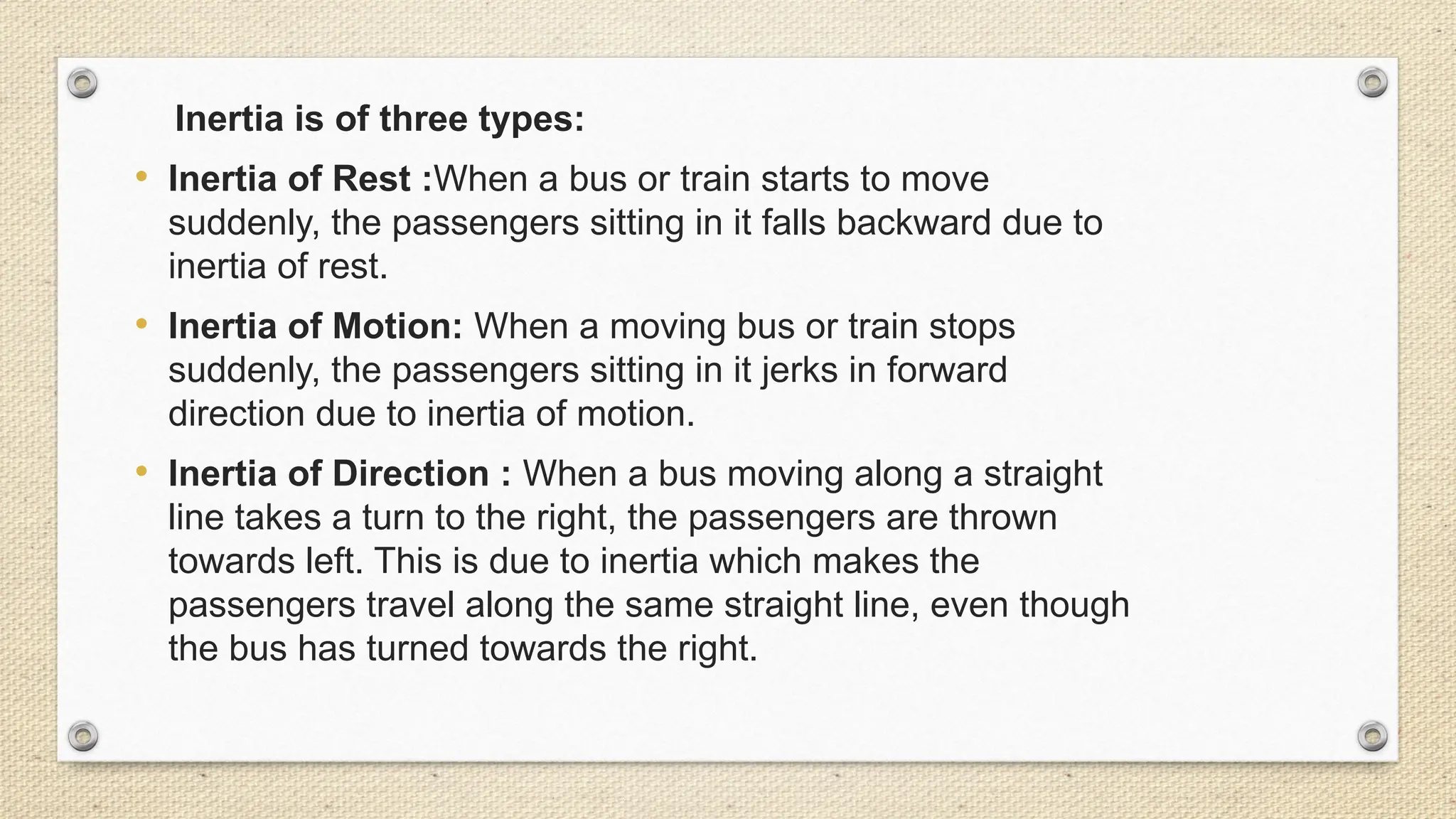 Inertia Examples Bus laws of motion part 1 class 11.pptx