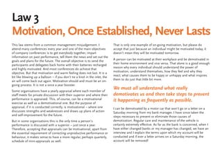 Laws Of Motivation