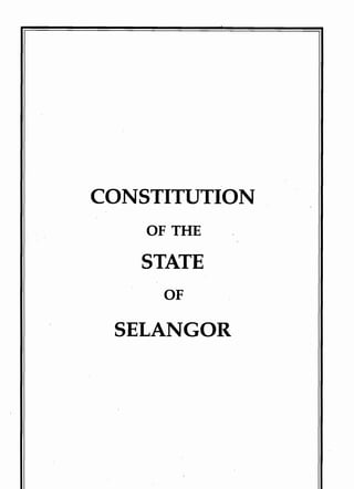 Constitution of the State of Selangor 1959