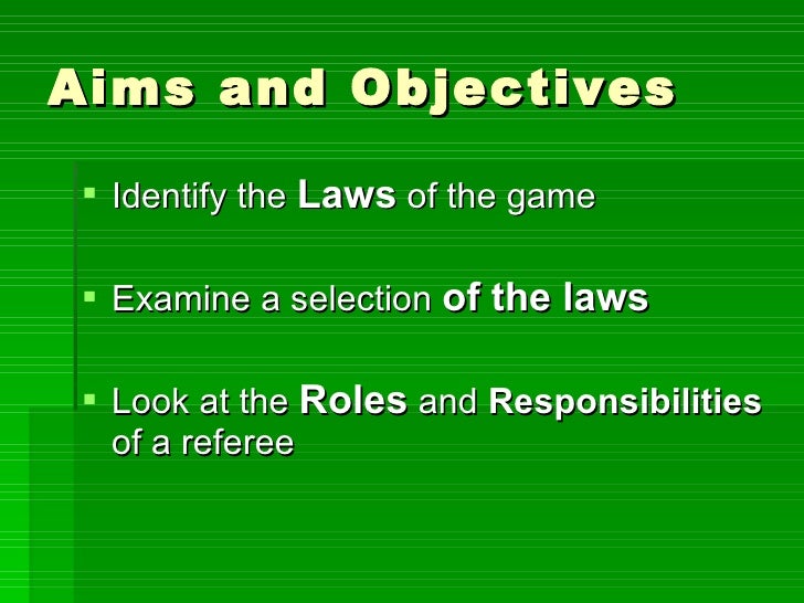 Laws of the game