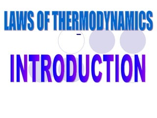 LAWS OF THERMODYNAMICS INTRODUCTION 