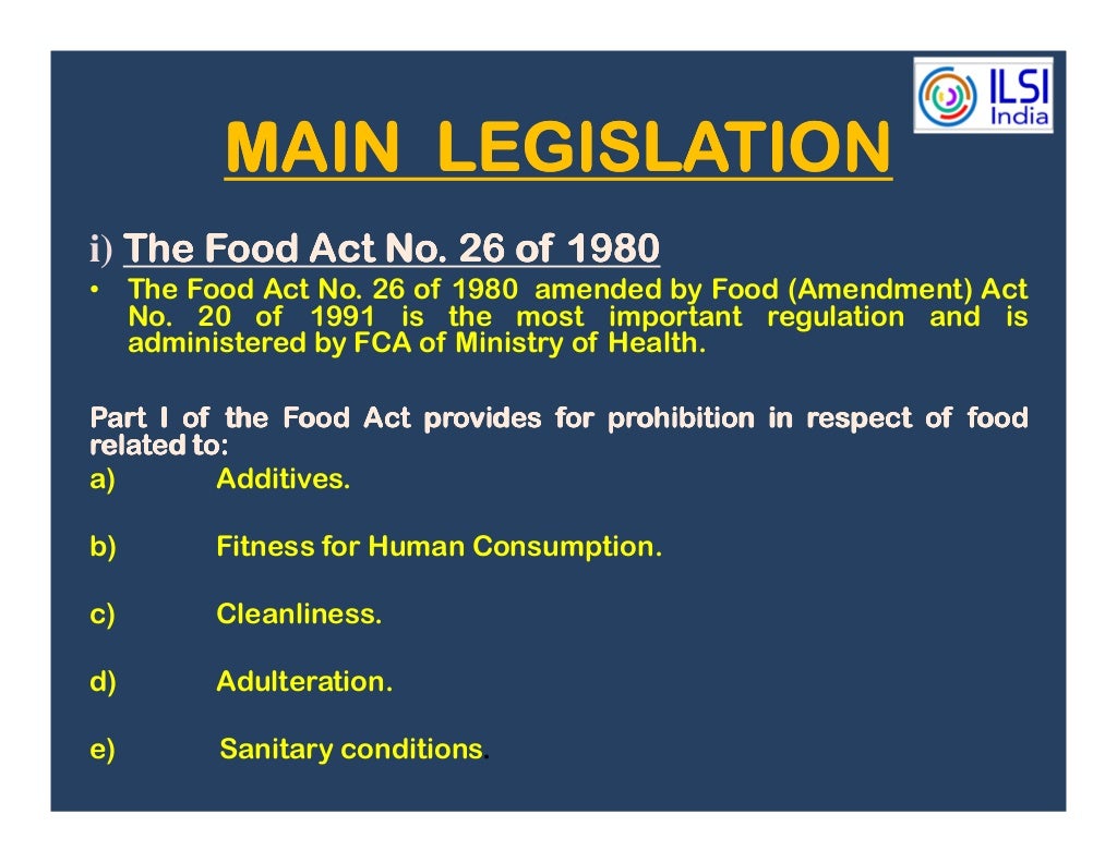 Laws & Regulations Relating to Foods in Sri Lanka, Bangladesh & Nepal