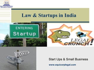 Law & Startups in India

www.equicorplegal.com

 
