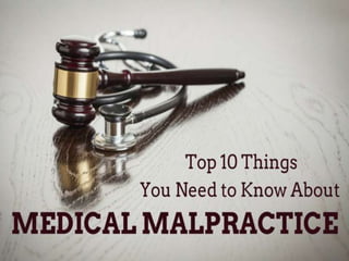 Top 10 Things You Need to Know About Medical Malpractice
