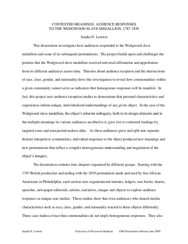 abstract dissertation umi