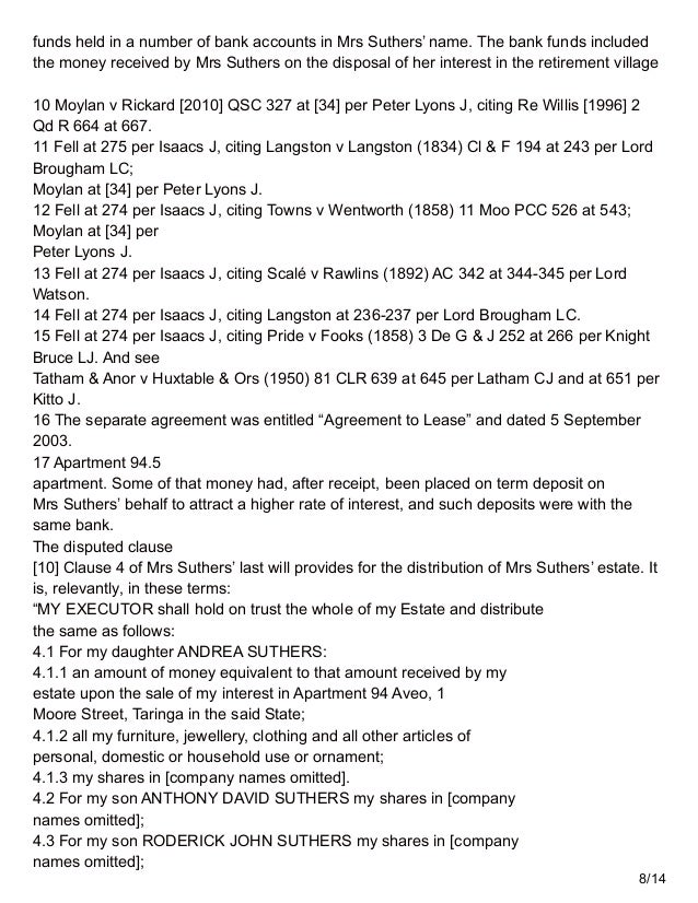 Lawweb in Judgment Of Supreme Court Of Queensland On Interpretation O 