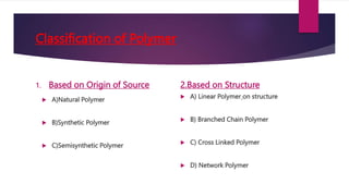 Polymer science / pharma | PPTX