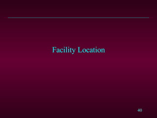 Facility Location 