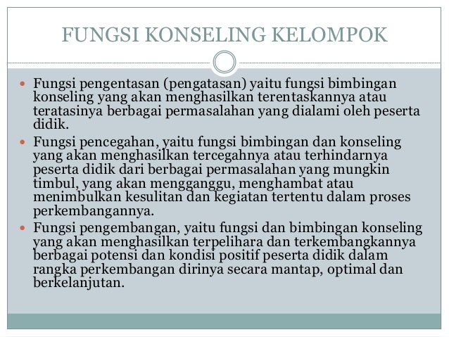 Layanan Konseling Kelompok