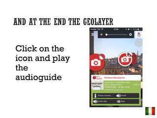 Click on the
icon and play
the
audioguide
 
