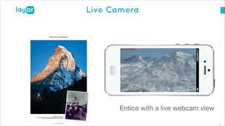 © 2013, Layar B.V. STRICTLY Confidential and Proprietary
Live Camera
 