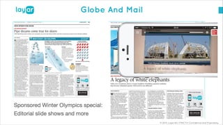 © 2013, Layar B.V. STRICTLY Confidential and Proprietary
Globe And Mail
 