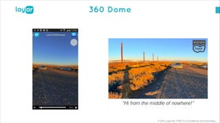 © 2013, Layar B.V. STRICTLY Confidential and Proprietary
360 Dome
 