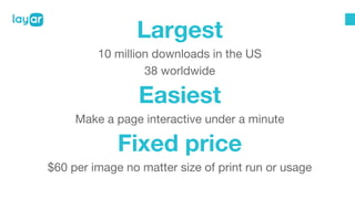 Largest
10 million downloads in the US
38 worldwide

Easiest
Make a page interactive under a minute

Fixed price
$60 per i...
