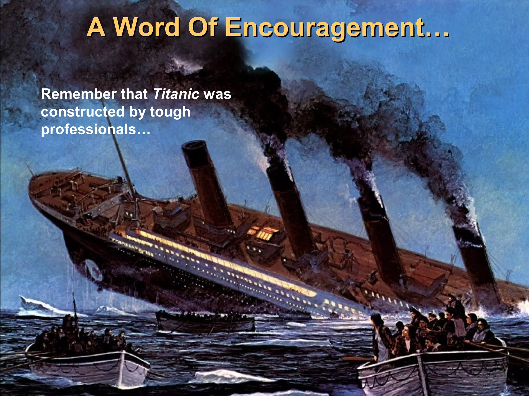 A Word Of Encouragement…

                                  Remember that Titanic was
                                  constructed by tough
                                  professionals…
Business Of Magazine Publishing




                                                              Bangalore, October 8, 2012
 