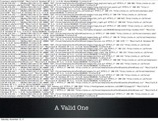 A Valid One
Saturday, November 12, 11
 