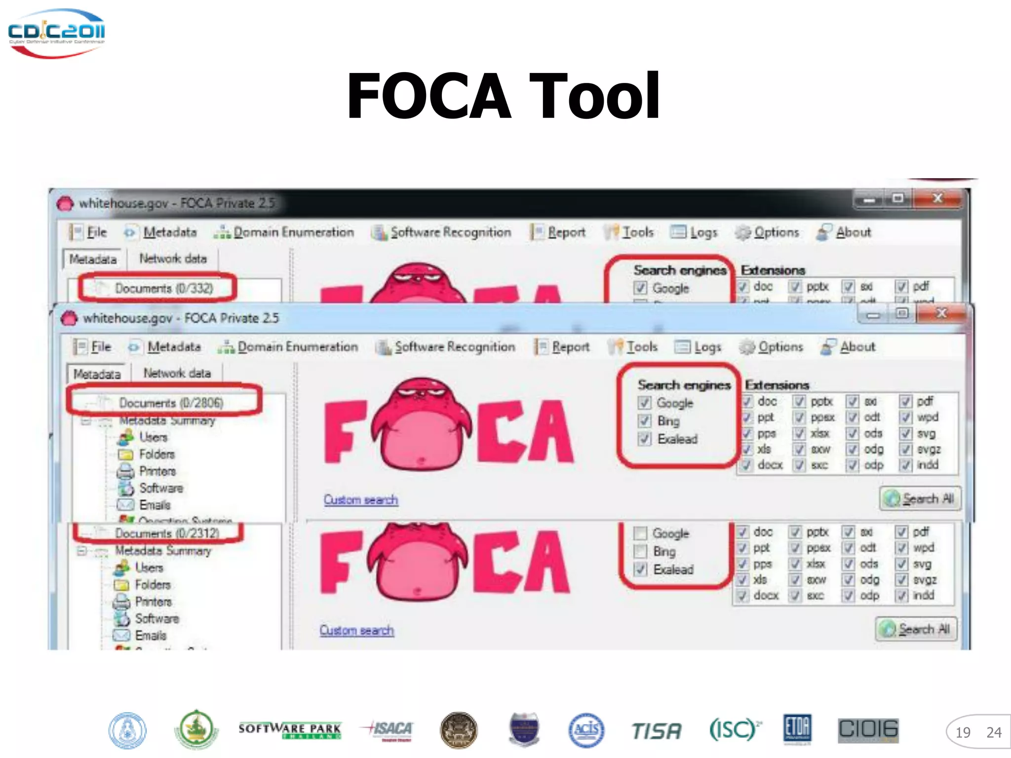 FOCA Tool




            19   24
 