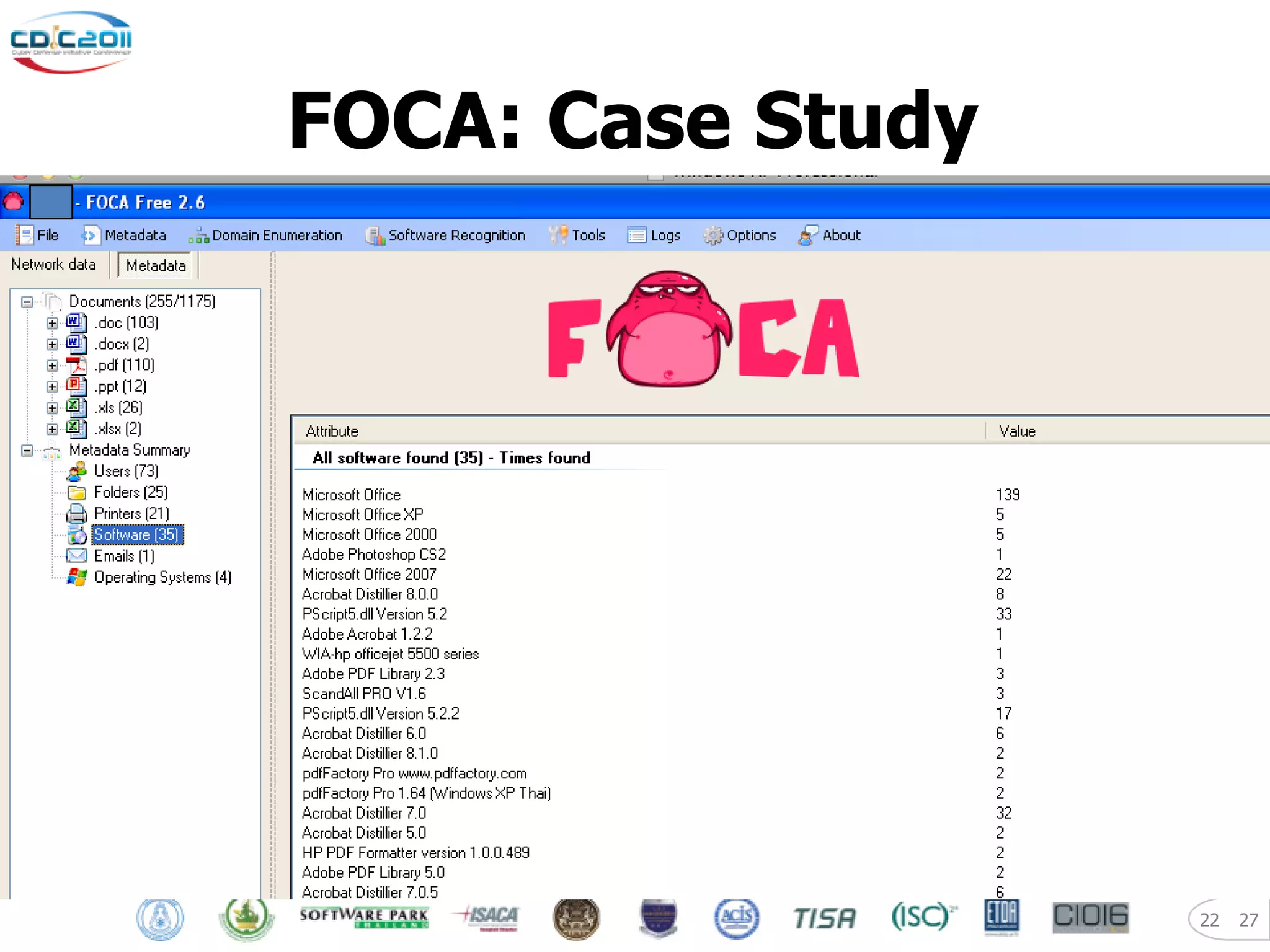 FOCA: Case Study




                   22   27
 