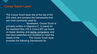 Comprehensive Overview of iOS Layered Architecture and Frameworks for ...