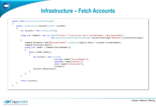 Infrastructure – Fetch Accounts




                                  | Sector, Alliance, Offering
 