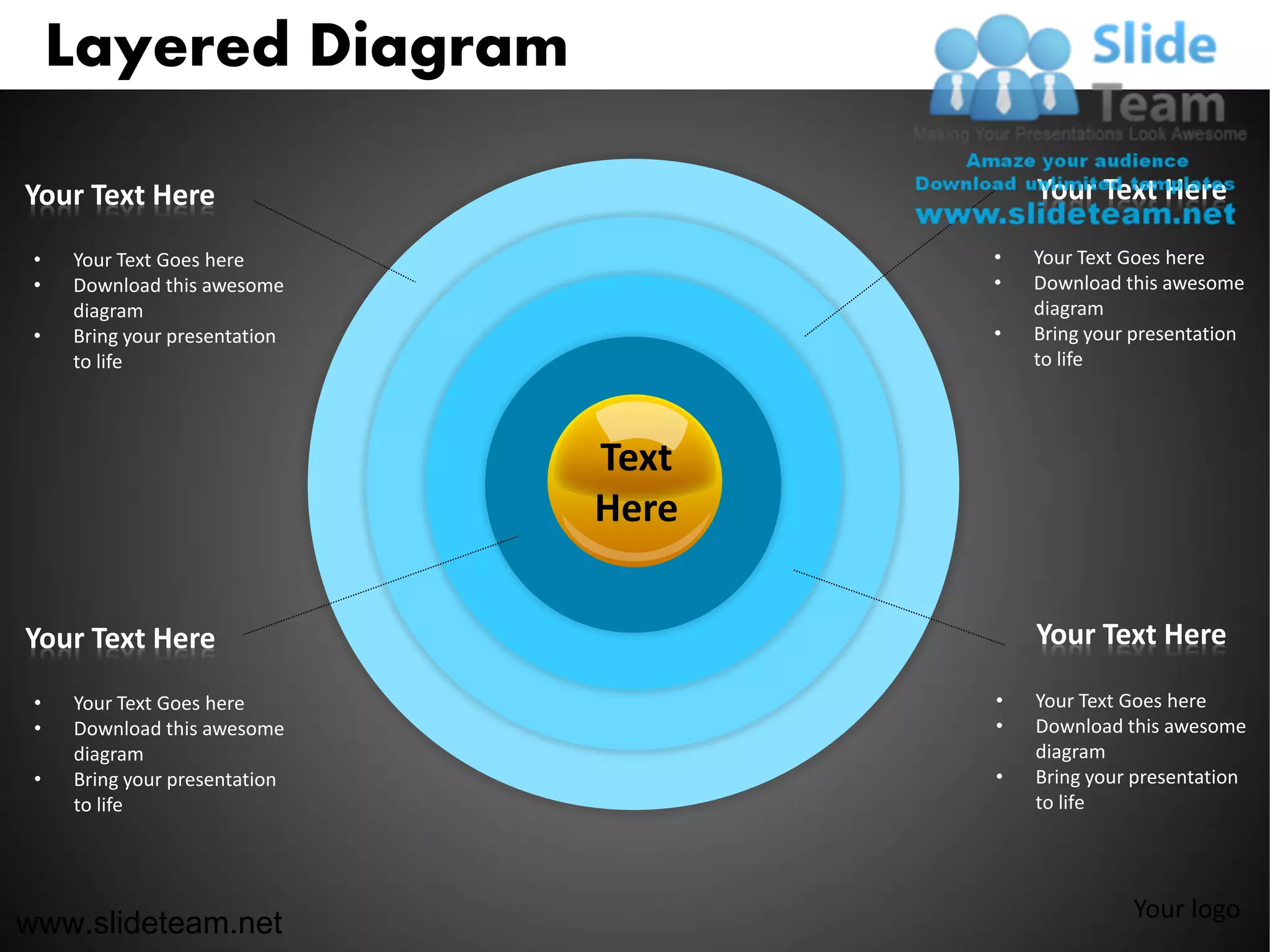 Layered diagram powerpoint presentation templates. | PPT