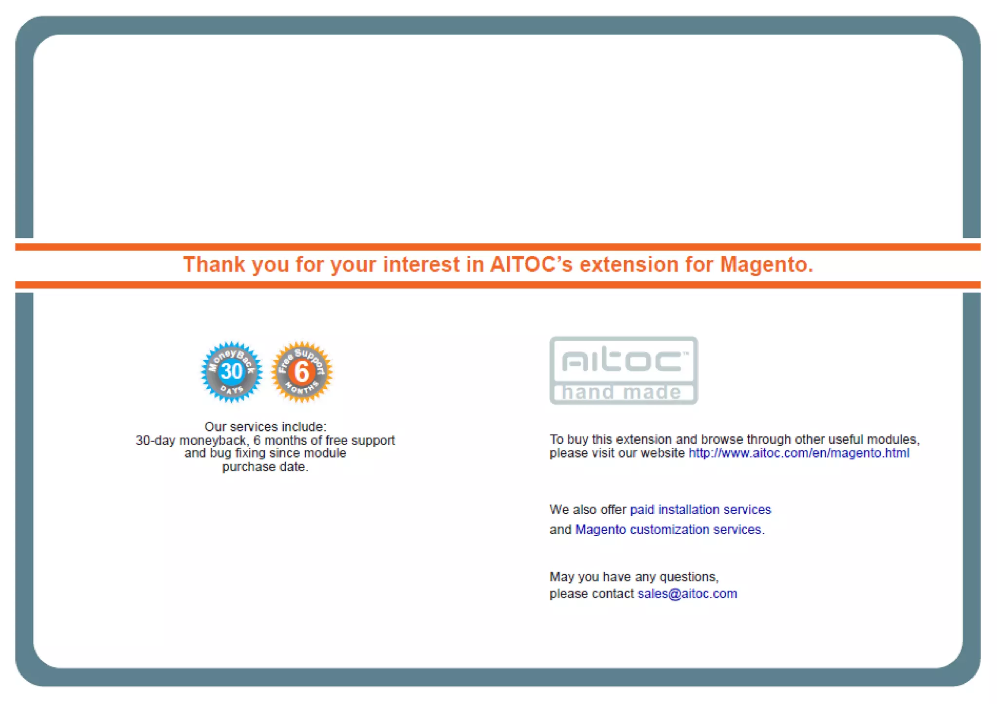 Aitoc2. Conﬁguring Layered Navigation Pro
In “Categories Filter”, you can switch on /
off the “Category” block (filter).
In “Categories Display Block”, you can
either show this block in the Sidebar or at
the Top.
In “Categories Display Type”, you can
choose between 3 types of Category
display: Default (List), Dropdown, Whole
Category Tree.
System > Conﬁguration > Design > Layered Navigation
 